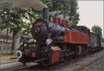 Lok 413 der Chemin de Fer du Vivarais am Schmalspurbahnhof in Tournon.