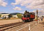 Train Thur Doller Alsace (Chemin de Fer Touristique de la Vallée de la Doller CFTVD): Der Ausgangspunkt der Strecke musste wegen Bau einer neuen Strassenkreuzung vom Bahnhof Cernay nach Cernay St.André (im Bild) wegverlegt werden. 31.Juli 2019 