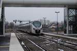 Am 18.03.2018 verlässt TER 32938 den Bahnhof Haguenau in Richtung Niederbronn les bains.