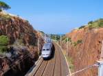 TGV auf dem Weg nach Saint Raphael aufgenommen bei Cap Roux am 18.06.2009.