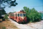 Schmalspurbahn auf der Insel Korsika - Calvi-Bastia,
Blick Richtung Calvi - Mai 1999  