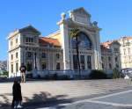 Chemins de fer de Provence: Nice Gare du Sud am 11. Februar 2015. - Das alte Bahnhofsgebäude aus dem Jahre 1892 ist renoviert worden. Aber das Gebäude dient ja leider nicht mehr dem ursprünglichen Zweck. 