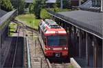 Im Bahnhof von Chamonix steht Triebwagen SNCF Z801 von TER Rhône-Alpes. Juli 2017.