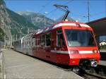 Triebzug BDeH 4/8 21 (Z 821) wird in krze von Martigny in Richtung Vallorcine abfahren, wo die Fahrgste umsteigen mssen, um nach Chamonix Mont Blanc weiter zufahren. 03.08.08.(Hans)