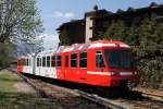 BDhe 4/8 821 als TER 18013 (St Gervais - Vallorcine (-Martigny)) bei der Einfahrt in den Bahnhof von Chamonix Mont-Blanc. (20.April 2011)