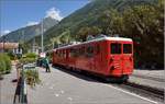 Chemin de fer du Montenvers. 

Seit 1908 fährt diese Zahnradbahn von Chamonix auf den Mentenvers zum Mer de Glace. Seit 1954 wird die Strecke elektisch befahren. Bhe 4/4 41 lehnt sich nicht nur an das Schweizer Bezeichnungssystem an, hier wurde der Antrieb und Unterbau auch aus der Schweiz von SLM geliefert. Juli 2017.