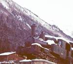 'Auf in die Winter-Saison' Lok 8 der Zahnradbahn von 1927 beim Talbhf. Chamonix