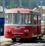 Der Dieselomnibus N 62 der Chemins de Fer de Montenvers war am 03.08.08 im Bahnhofsgelnde im Chamonix Mont Blanc abgestellt.