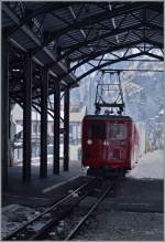 Der erste Zug nach Montvers (Mer de Glace) wartet in Chamonix auf die Fahrgäste.