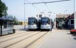 Grenoble TAG SL A (Alstom-TFS 2 2017 / 2010) Fontaine-La Poya am 30. Juli 1992.