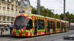 Montpellier, Place de la Comédie: Alstom Citadis 302 der Linie 2 Jacou - Saint Jean de Védas - 06.09.2017