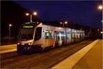 Als Ergnzung zu Herrman-Josef Weinrichs Bildern dieser Zge als Straenbahn in Mhlhausen. Hier TT 20 als Zug am Endpunkt in Thann Gare. November 2016.