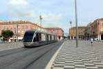 Nica / Nizza Lignes d'Azur SL T1 (Alstom Citadis-302 12) Place Masséna am 23.