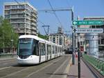 Strassenbahn Rouen Alstom Citadis am 20.05.18 in der Innenstadt.