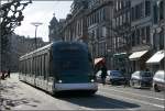 Futuristisch -     Eine Eurotram auf der Linie C am Place Broglie.