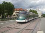 Eurotram 1067 auf Linie E nach Krimmeri Baggersee Hst Winston Churchill