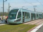 Die Besuchergruppe aus Luxemburg steigt in die Straenbahn ein, um bei einer gefhrten Rundfahrt die Strecke und das Straenbahndepot zu besichtigen. 13.04.07