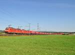 freiamt-brugg-rotkreuz Fr�h unterwegs war am 07.07.2010 der Winnerzug nach Piacenza mit BR 185 139 und Schwesterlok bei Oberr�ti.