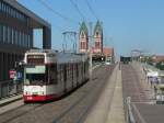 freiburg-breisgau Ausfahrt aus dem Freiburger Hauptbahnhof - Wagen 249 am 18.7.2010