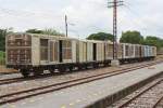 Eine Gruppe von ตญ.(=C.G./Covered Goods Wagon) am 24.August 2010 im ...