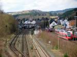 Blick �ber dem Bahnhof Gerolstein beim Dampfspektakel am 02.04.  ...