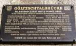 Goltzschtalbrucke Impressionen von der G�ltzschtalbr�cke. Gedenktafel an der G�ltzschtalbr�cke, anl�sslich des 150. Jubil�ums im Jahre 2001 angebracht. Sommer 2008.