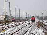 Links durchf�hrt ein G�terzug ...  Kevin Schmidt 20.12.2009