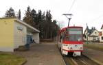TWSB 315 der Linie 4 nach Gotha Hbf steht am ...