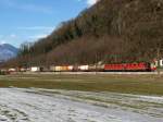 Re 10/10 mit G�eti in Castione am 13.02.2010  ...