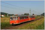 graz-koflacher-bahn-und-busbetrieb-gmbh-gkb VT 10.02 + VB 10.12 bei der R�ckfahrt von Bad Radkersburg nach Graz als R 19682 inkl. netter Zugmannschaft, aufgenommen kurz nach Wildon.