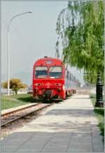 Der 6526 erreicht von Argos kommend den Endbahnhof Nafplion.