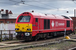 Class 67 Engine 67018 am 09.04.2016 in Newcastle upon Tyne Central Station.