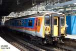 London Waterloo Station, Class 455 (Suburban) Zug nach Windsor & Eton Riverside wartet auf die Abfahrt. Betrieben wird diese Strecke von South West