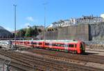  Gatwickexpress  Class 387 204 am Morgen des 1. August 2018 bei der Abfahrt von Brighton - London Victoria in Brighton.