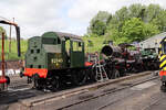 Dampflok im (Auf)Bau. Das Foto wurde vom Bahnsteig aus aufgenommen. Bridgnorth, 13.5.2022