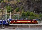 Sieht aus wie im Hochgebirge, ist aber mitten in der Stadt: das westliche Vorfeld des Bahnhofs Edinburgh-Waverley.