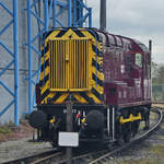 Die Dieselelektrische Lokomotive 09017 wurde 1961 gebaut und 2011 außer Dienst gestellt. (National Railway Museum York, Mai 2019)
