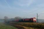 66227 der DB Schenker Rail Polen mit einem Kohlezug am 19.11.2013 bei Tychy(Tichau)