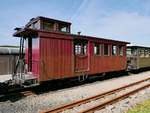 Der  Caboose  der Brecon Mountain Railway in Pontsticill, Wales, 15.9.2016