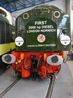 Die Dieselelektrische Lokomotive D200 wurde 1958 bei English Electric gebaut. (National Railway Museum York, Mai 2019)
