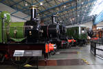Mehrere Dampfloks im Nationalen Eisenbahnmuseum in York. York, 11.5.2022