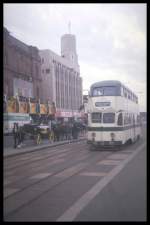 Wagen 710 der Strassenbahn Blackpool 1987.