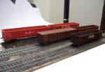 Guterwagen Diverse 'offene' G�terwagen der Firma ( Sachsenmodelle / HO Tillig )Railion (76440),DB CARGO (76091), DB mit Rolldach (76233),FS ,�BB Rail Cargo Austria 17.12.2009