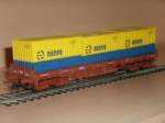 Dieses H0-Modell von einem spanischen Containerwagen vervollst�ndig meinen internationalen G�terwagenbestand. ...