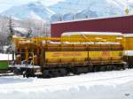 RhB - G�terwagen Fa-u 8763 abgestellt in Samedan am 01.010.2010 ...