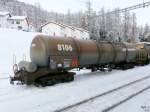 RhB - G�terwagen Za 8106 in Pontresina am 01.01.2010  ...