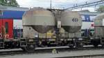 Der Silowagen Ucs 21 115-5 steht am 27.08.10 in Rotkreuz. ...