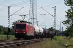 145 002-2 mit gem. GZ in Wiesental am 22.07.09  ...