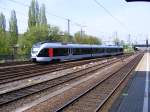 Der ET 23001 der Abellio bei der Einfahrt in den ...