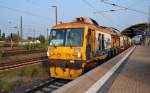 Eine Stopfmaschine(?) von Alpha Rail Team rangierte am 29.05.10 an ...